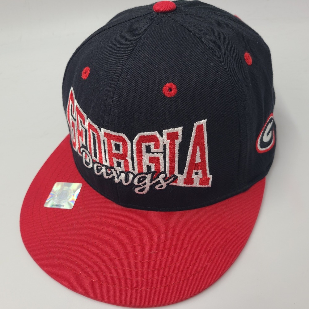 Georgia Bulldogs Hat Snapback Top of the World Black Red NCAA University Dawgs